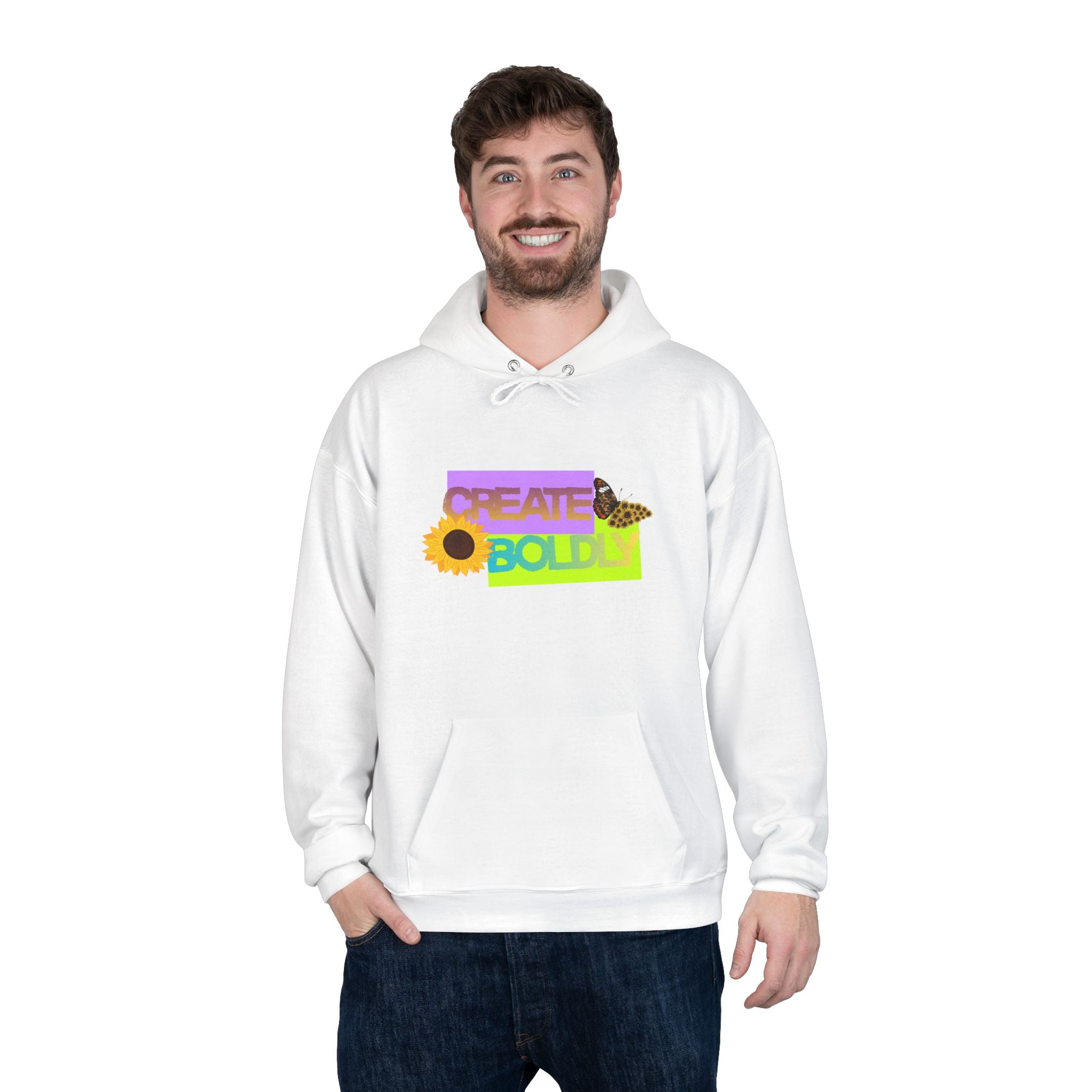 Create Bold Hoodie — Inspirational Sunflower Confidence Pullover