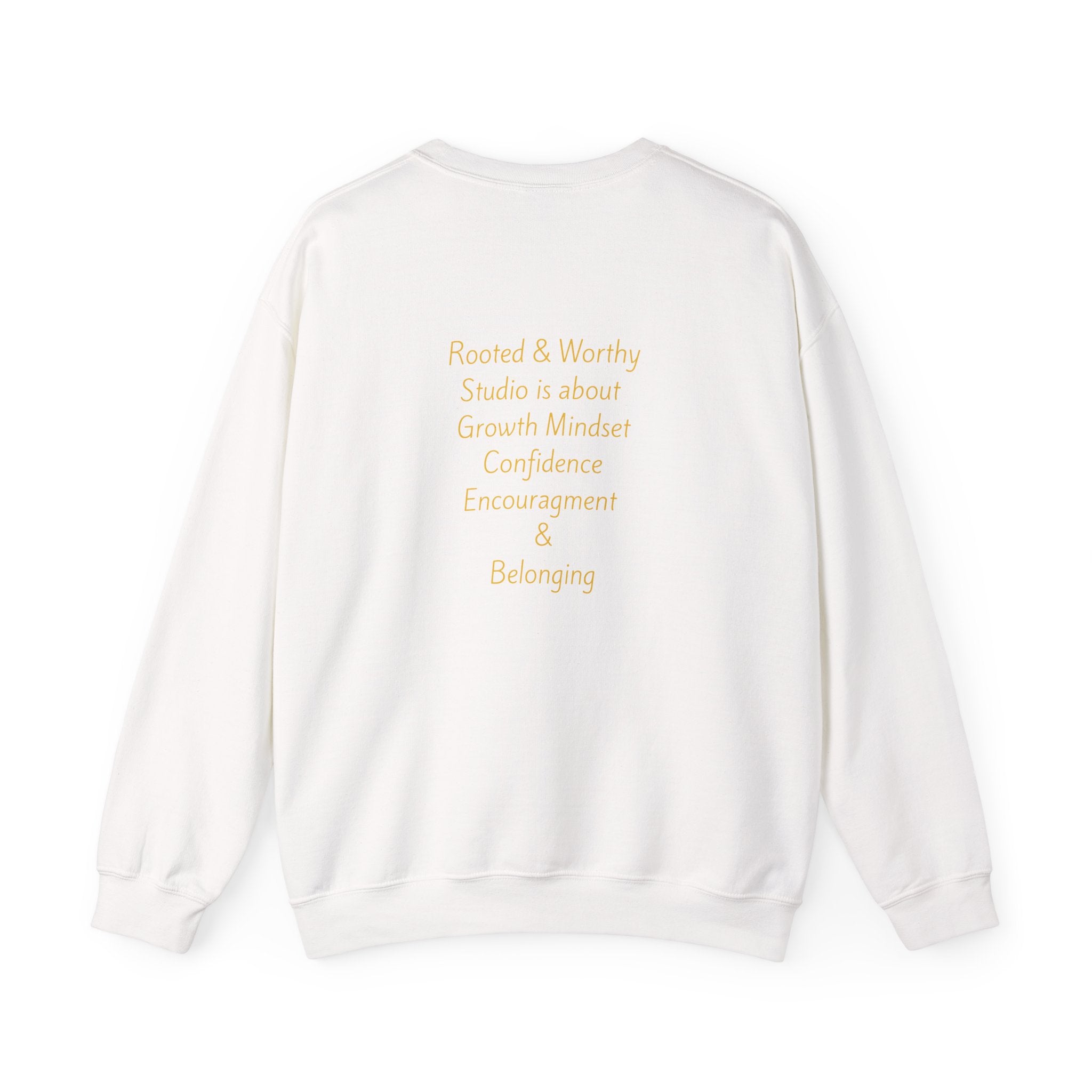 Sunflower Roots Crewneck Sweatshirt — "Rooted" Inspirational Floral Pullover