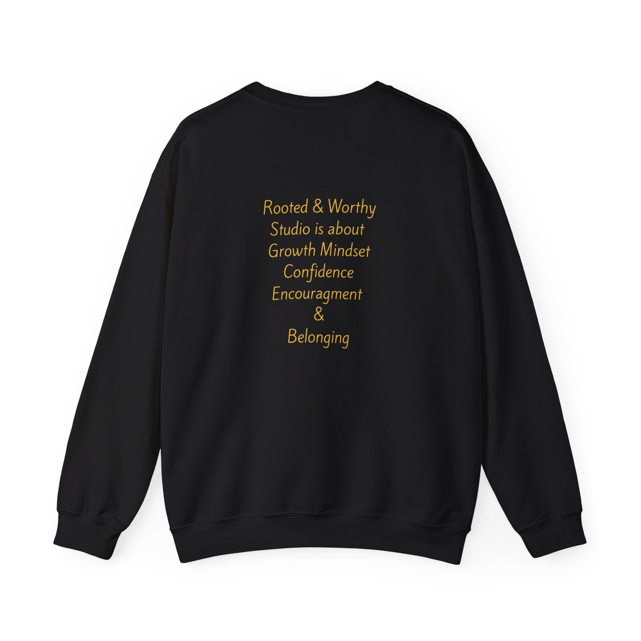 Sunflower Roots Crewneck Sweatshirt — "Rooted" Inspirational Floral Pullover